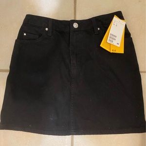 H&M Black Jean Skirt